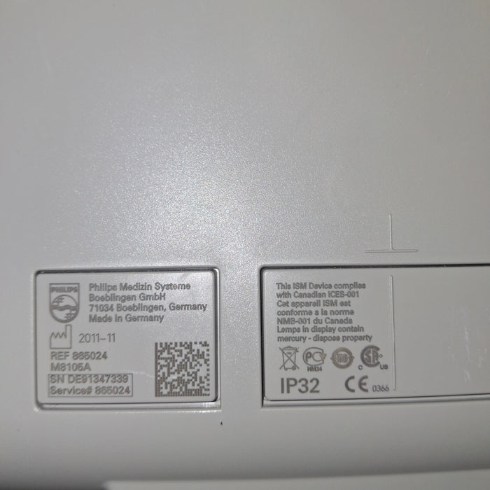 Philips Intellivue MP5 - ECG, Fast SpO2, NIBP Patient Monitor