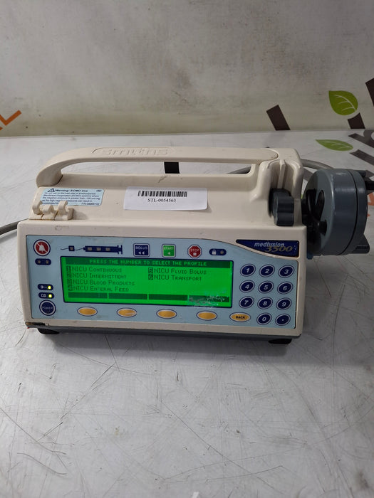 Smiths Medical Medfusion 3500 Version 6 Syringe Infusion Pump