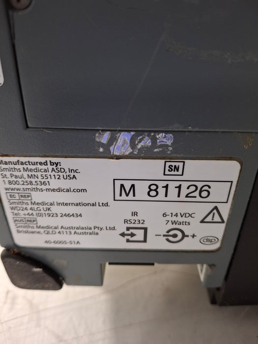 Smiths Medical Medfusion 3500 Version 6 Syringe Infusion Pump