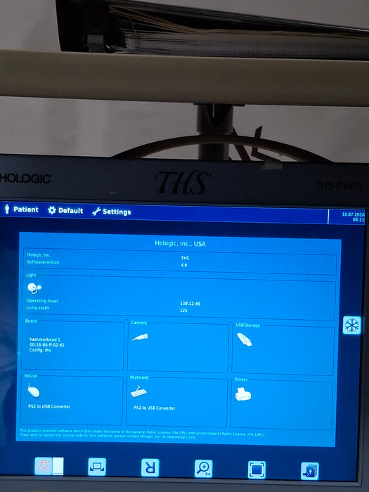 Hologic, Inc. THS-01472 Telepack Endoscopy System