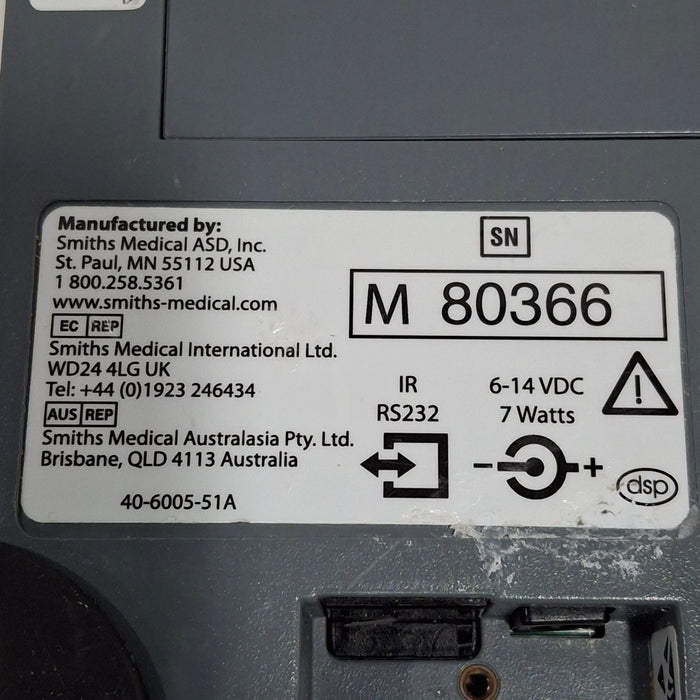 Smiths Medical Medfusion 3500 Version 6 Syringe Infusion Pump