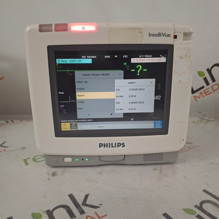 Philips Intellivue MP5 - ECG, Fast SpO2, NIBP Patient Monitor