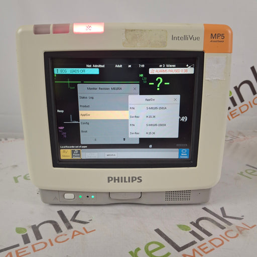 Philips Philips IntelliVue MP5 Anesthesia Fast SpO2, ECG, NBP Patient Monitor Patient Monitors reLink Online