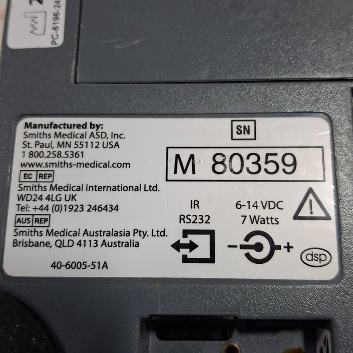 Smiths Medical Medfusion 3500 Version 6 Syringe Infusion Pump