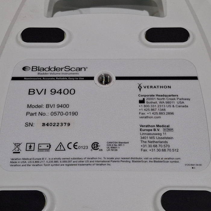 Verathon Medical, Inc BVI 9400 Bladderscan