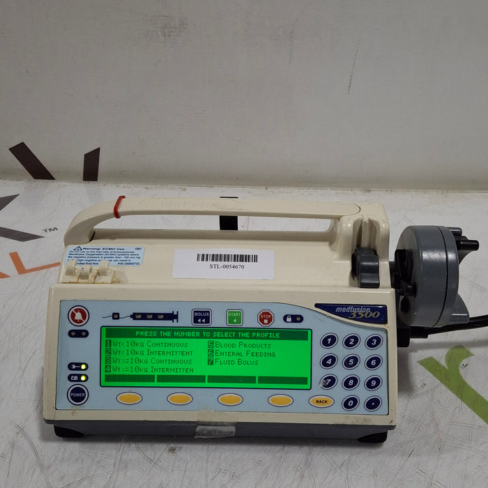 Smiths Medical Medfusion 3500 Version 6 Syringe Infusion Pump