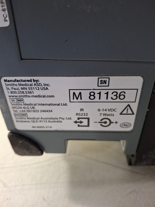 Smiths Medical Medfusion 3500 Version 6 Syringe Infusion Pump