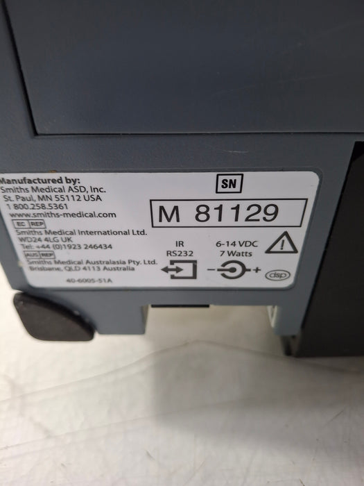 Smiths Medical Medfusion 3500 Version 6 Syringe Infusion Pump