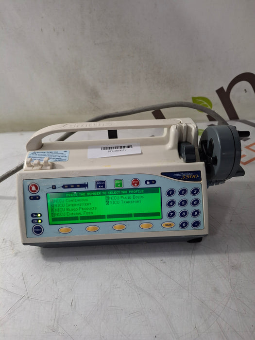 Smiths Medical Medfusion 3500 Version 6 Syringe Infusion Pump