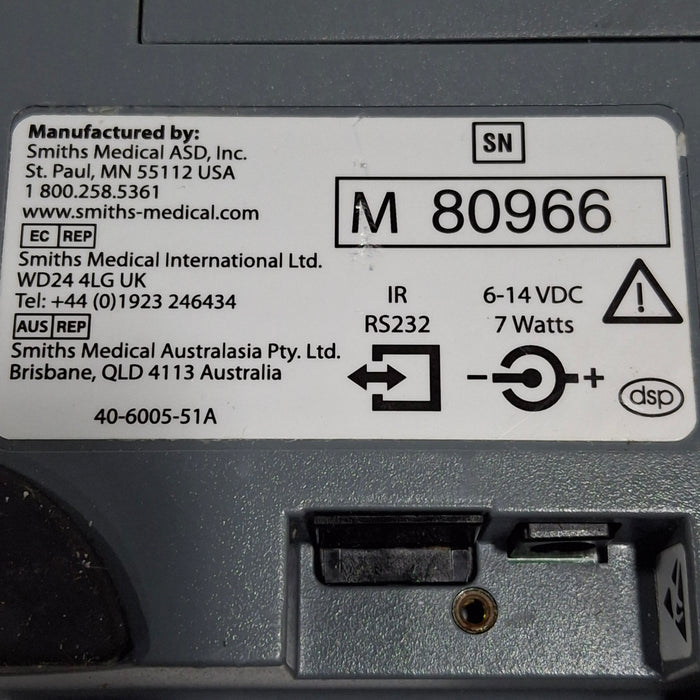 Smiths Medical Medfusion 3500 Version 6 Syringe Infusion Pump