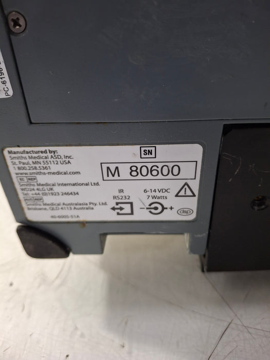 Smiths Medical Medfusion 3500 Version 6 Syringe Infusion Pump