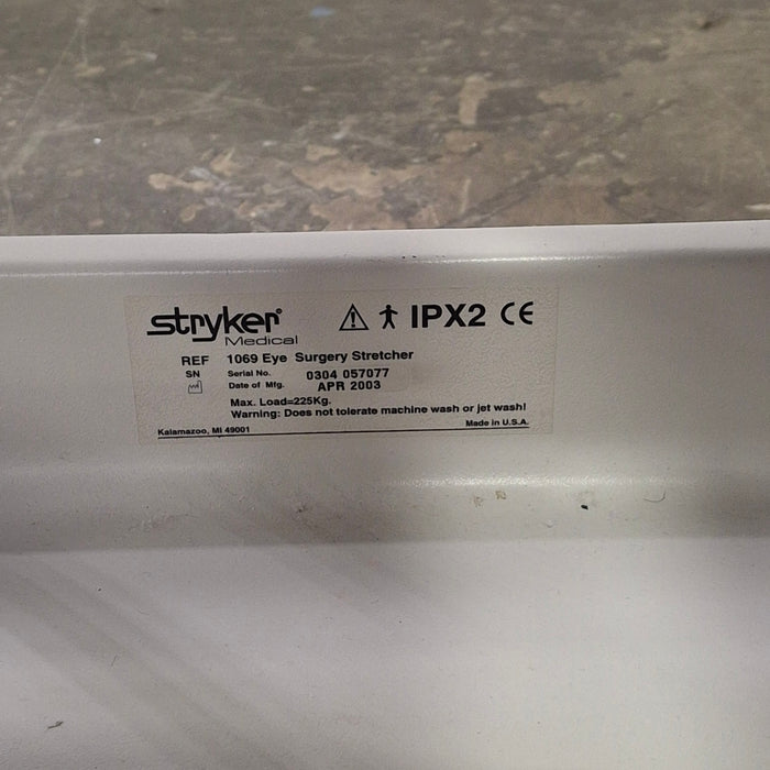 Stryker 1069 Eye Surgery Stretcher