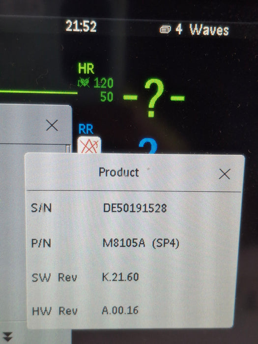 Philips Intellivue MP5 - ECG, Oximax SpO2, NIBP, Press, Temp CO2 Patient Monitor