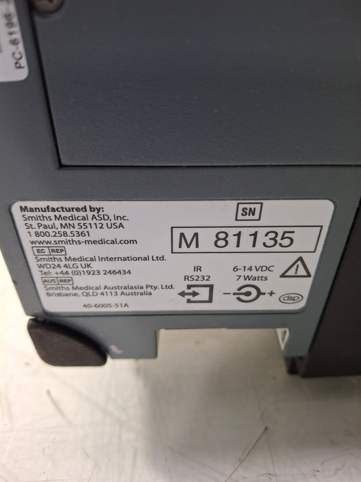 Smiths Medical Medfusion 3500 Version 6 Syringe Infusion Pump