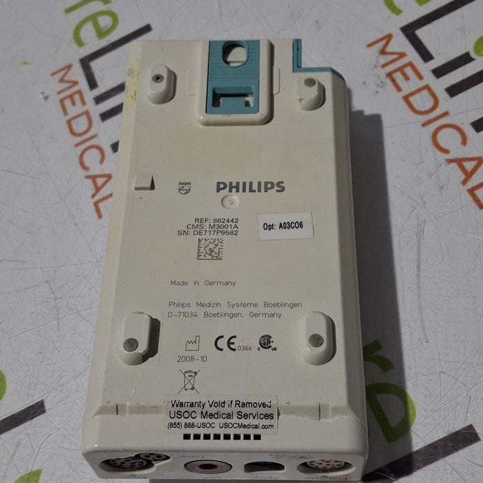 Philips M3001A-A03C06 Masimo SpO2, NIBP, ECG, Temp, IBP MMS Module