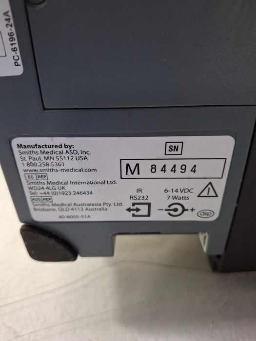 Smiths Medical Medfusion 3500 Version 6 Syringe Infusion Pump
