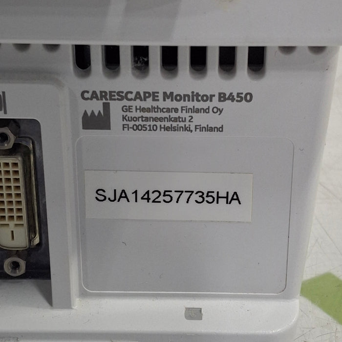 GE Healthcare Carescape B450 Critical Care Patient Monitor