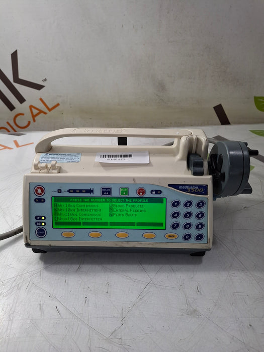 Smiths Medical Medfusion 3500 Version 6 Syringe Infusion Pump