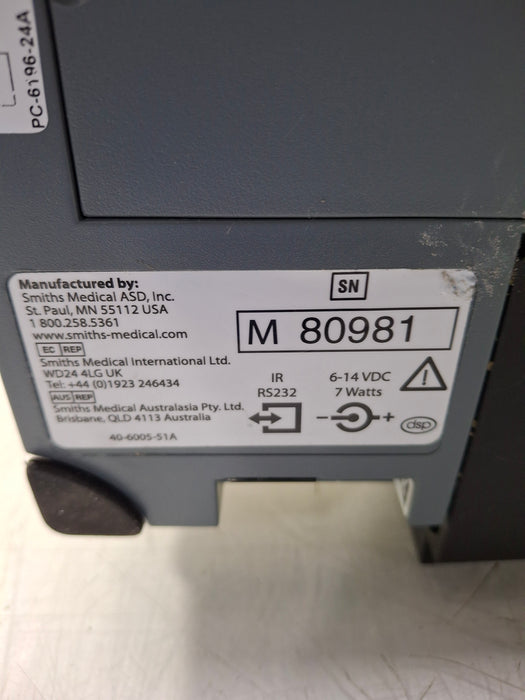 Smiths Medical Medfusion 3500 Version 6 Syringe Infusion Pump