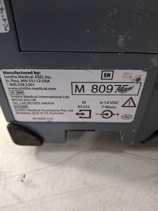 Smiths Medical Medfusion 3500 Version 6 Syringe Infusion Pump