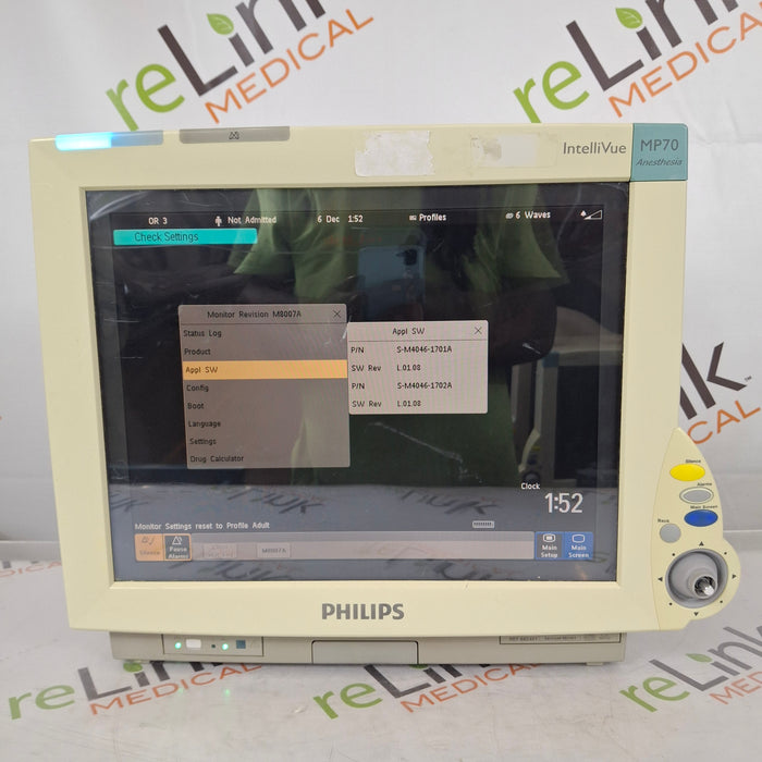 Philips IntelliVue MP70 - Anesthesia Patient Monitor