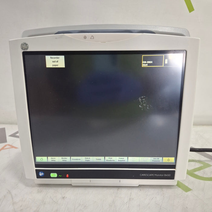 GE Healthcare Carescape B450 Critical Care Patient Monitor