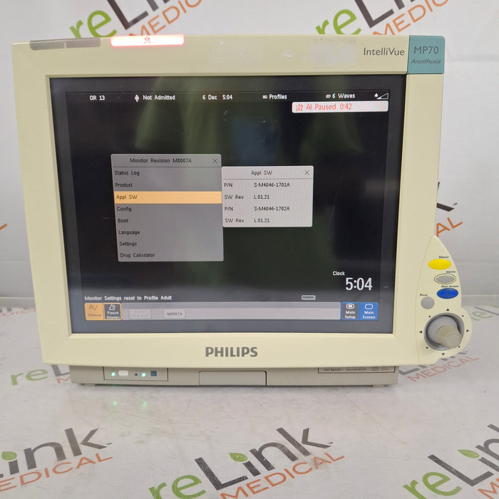 Philips IntelliVue MP70 - Anesthesia Patient Monitor