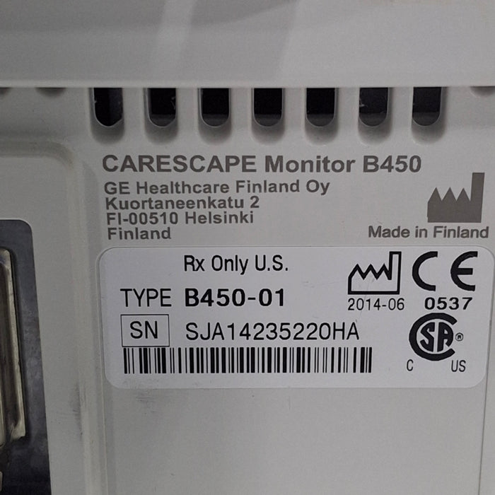 GE Healthcare Carescape B450 Critical Care Patient Monitor