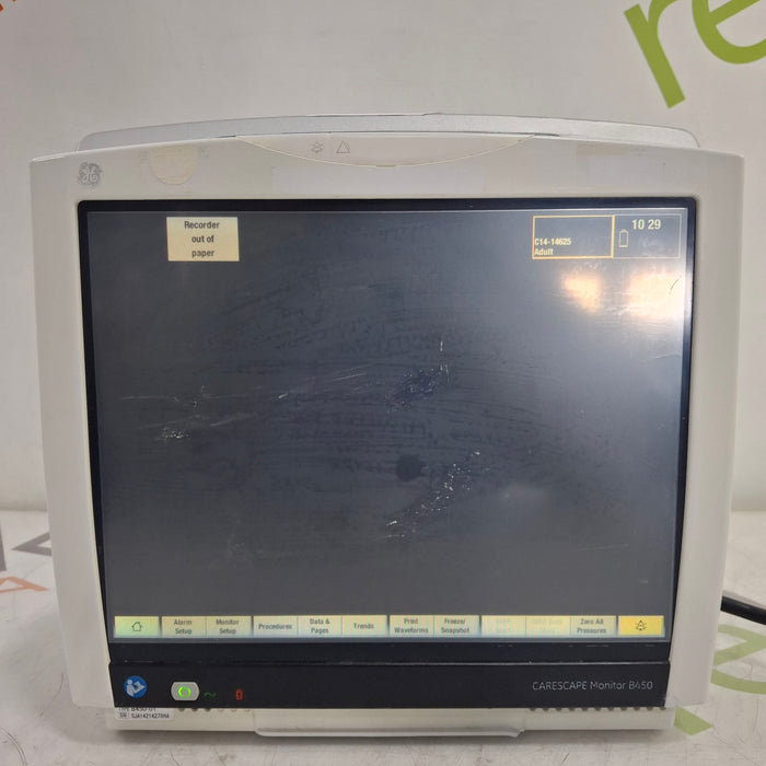 GE Healthcare Carescape B450 Critical Care Patient Monitor