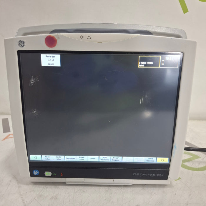 GE Healthcare Carescape B450 Patient Monitor