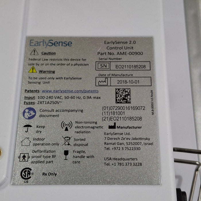 EarlySense Ltd. EarlySense 2.0 Control Unit