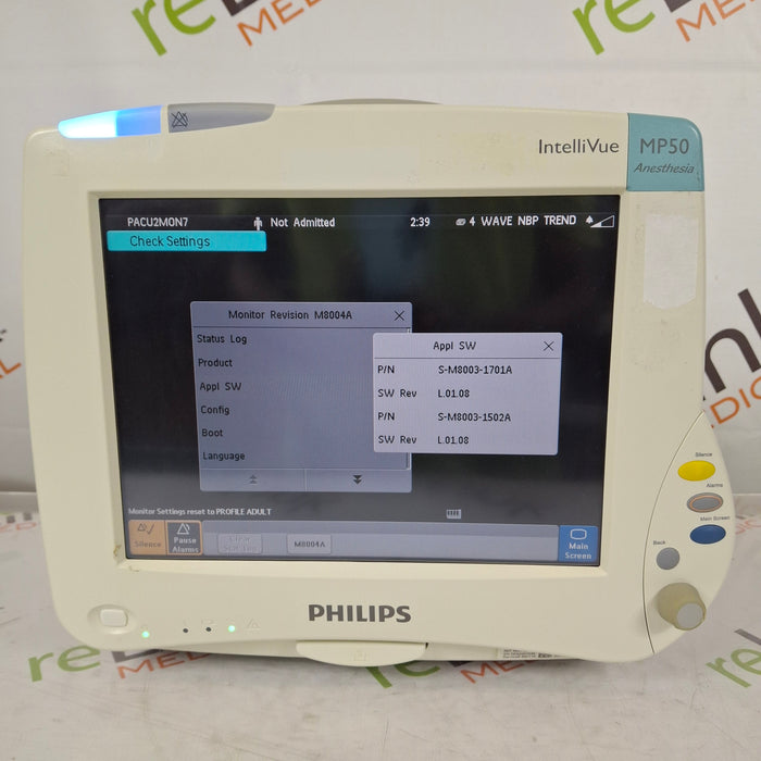 Philips IntelliVue MP50 - Anesthesia Patient Monitor