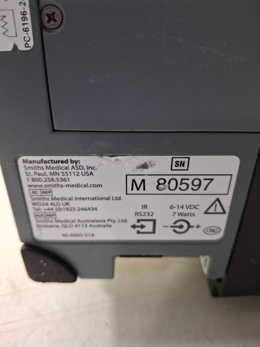 Smiths Medical Medfusion 3500 Version 6 Syringe Infusion Pump