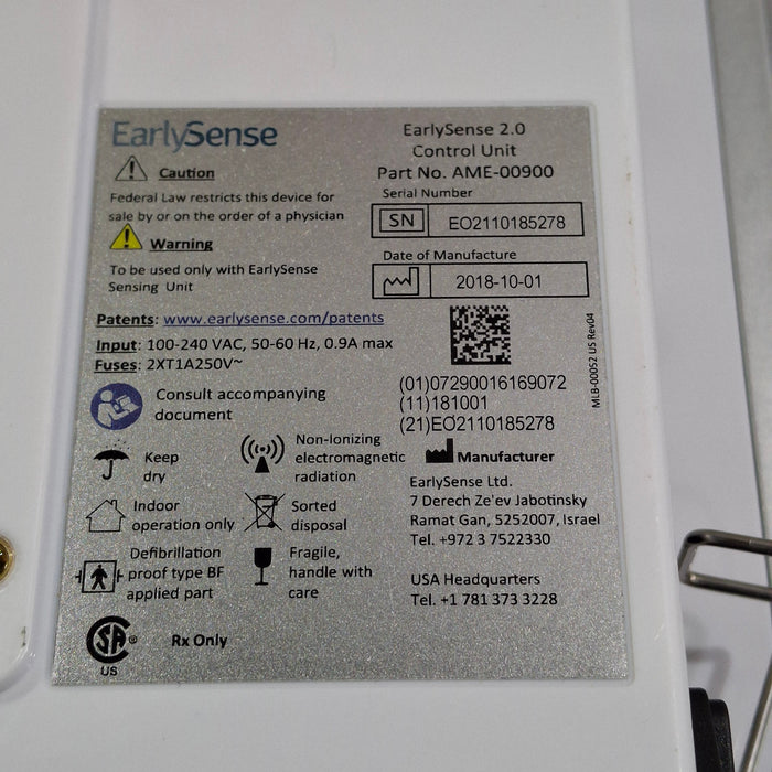 EarlySense Ltd. EarlySense 2.0 Control Unit