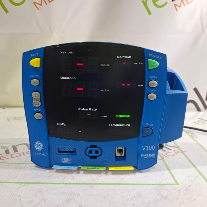 GE Healthcare Dinamap V100 - NIBP, SpO2, Temp Vital Signs Monitor