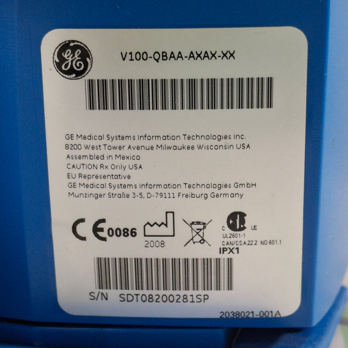 GE Healthcare Dinamap V100 - NIBP, SpO2, Temp Vital Signs Monitor