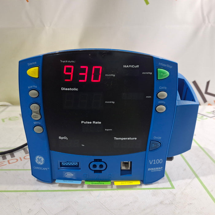 GE Healthcare Dinamap V100 - NIBP, SpO2, Temp Vital Signs Monitor