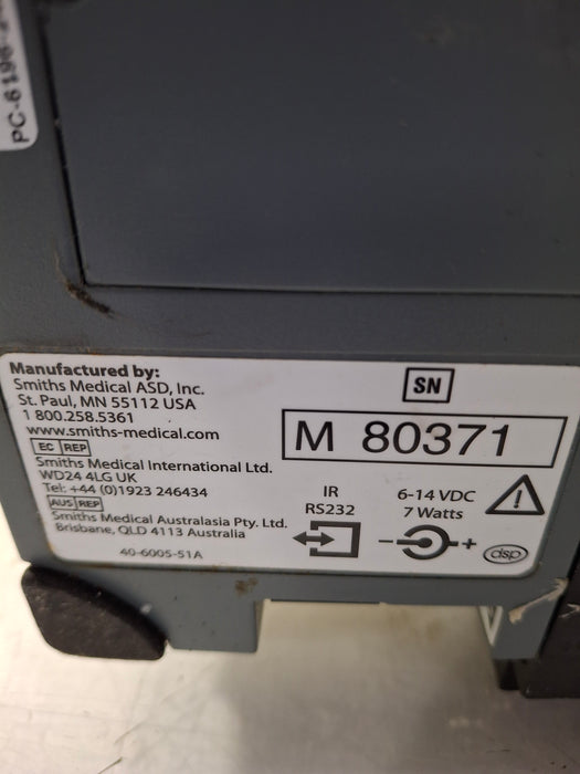 Smiths Medical Medfusion 3500 Version 6 Syringe Infusion Pump