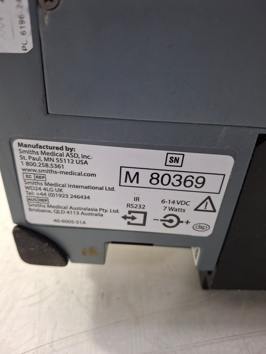 Smiths Medical Medfusion 3500 Version 6 Syringe Infusion Pump