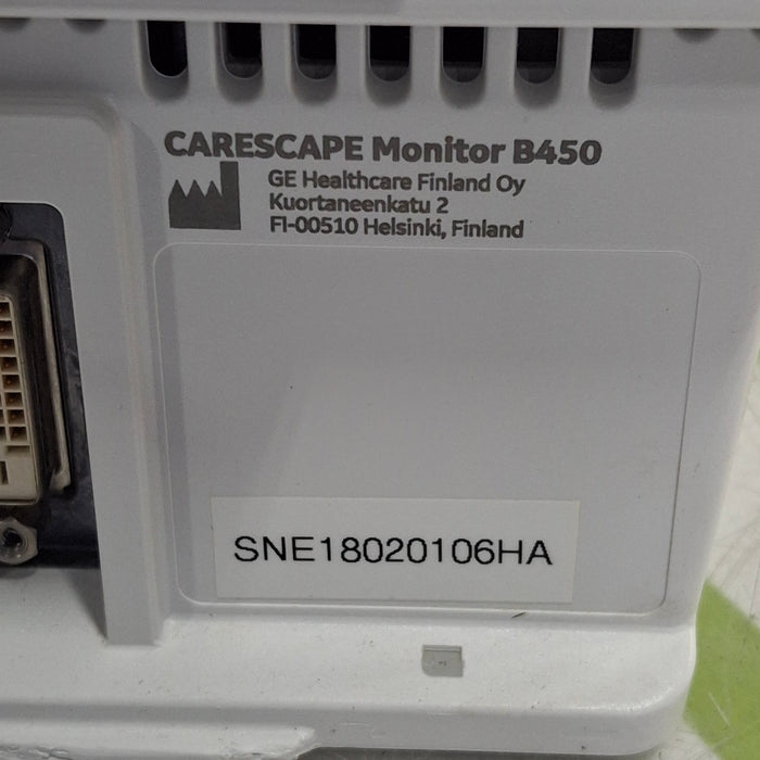 GE Healthcare Carescape B450 Critical Care Patient Monitor