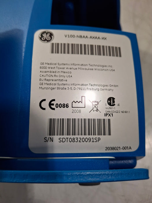 GE Healthcare Dinamap V100 - NIBP, SpO2, Temp Vital Signs Monitor