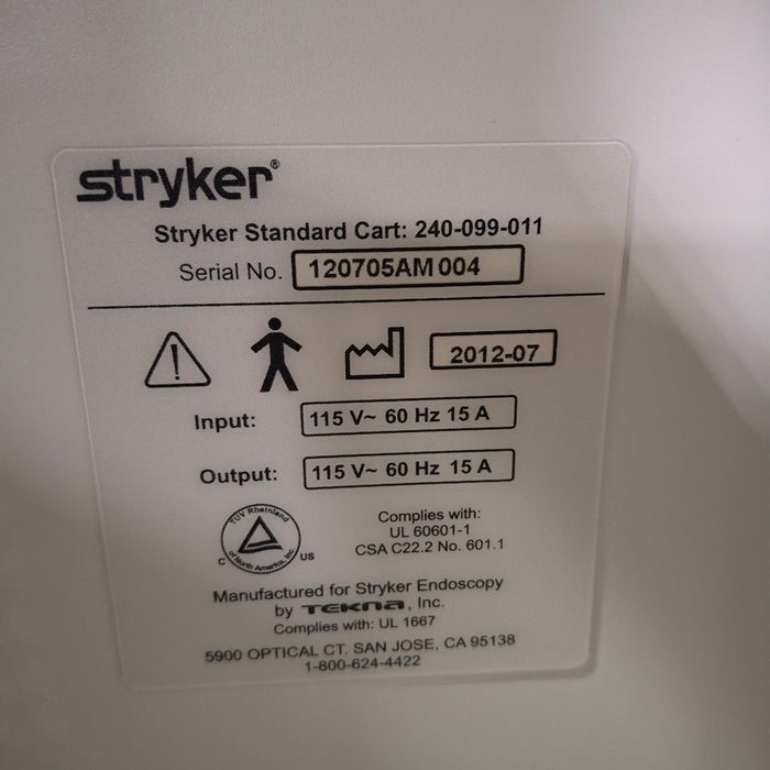 Stryker 240-099-011 Standard Cart