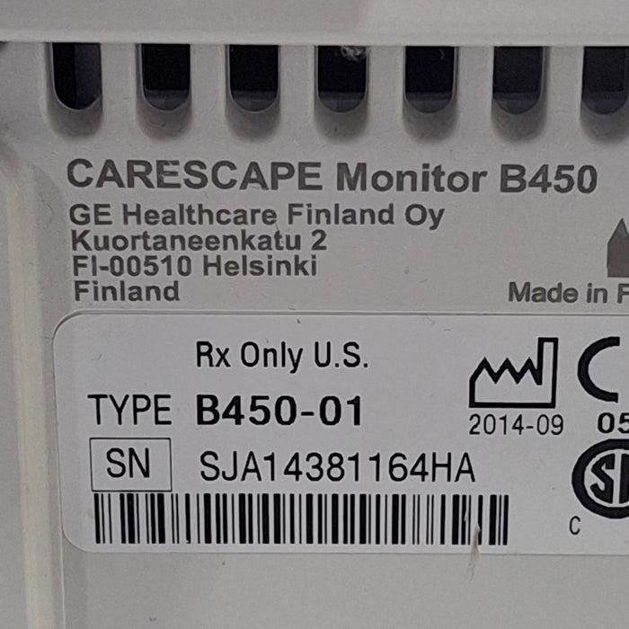 GE Healthcare Carescape B450 Patient Monitor