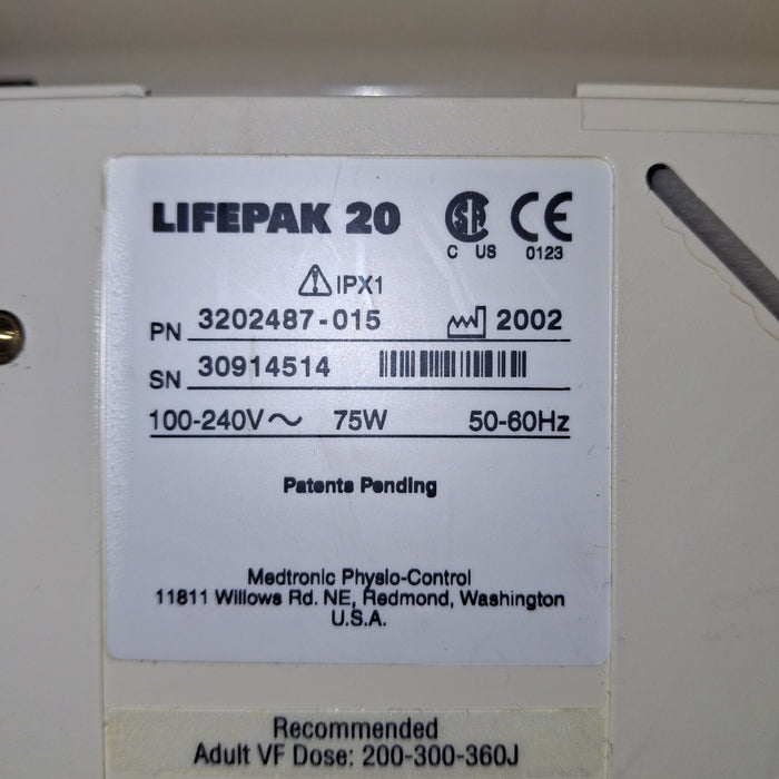 Physio-Control LifePak 20 Defibrillator