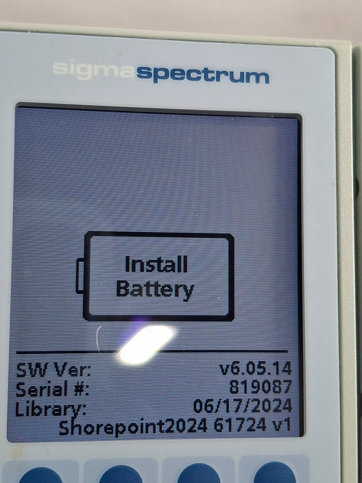 Baxter Sigma Spectrum 6.05.14 without Battery Infusion Pump