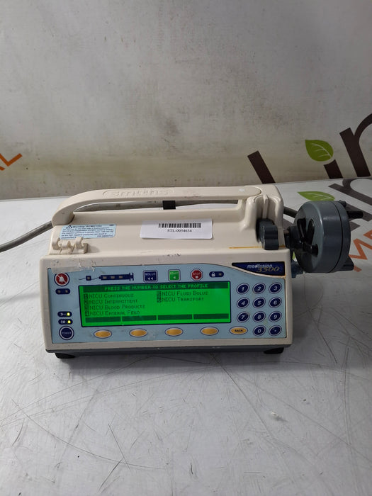 Smiths Medical Medfusion 3500 Version 6 Syringe Infusion Pump