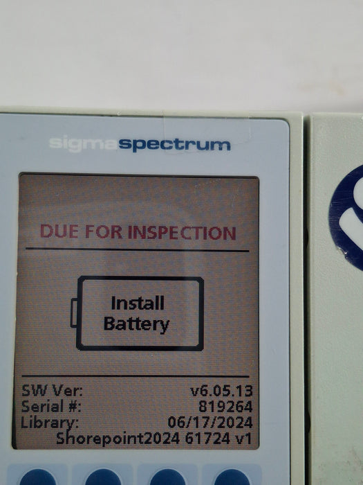Baxter Sigma Spectrum 6.05.13 without Battery Infusion Pump