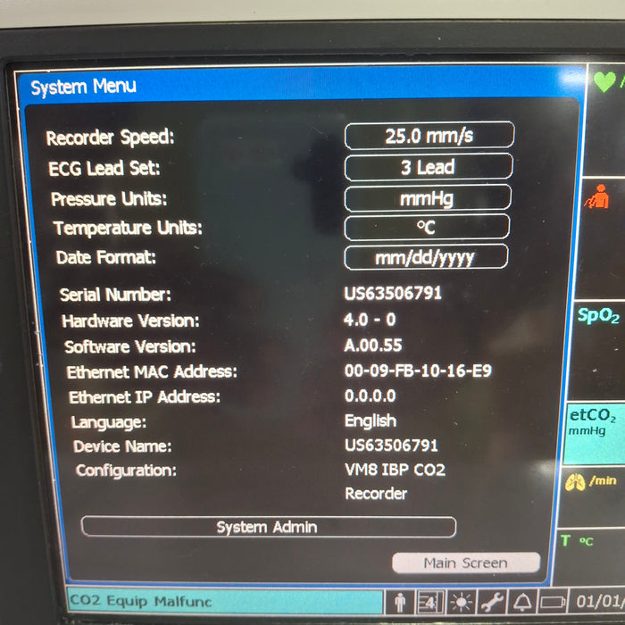 Philips SureSigns VM8 Bedside Patient Monitor