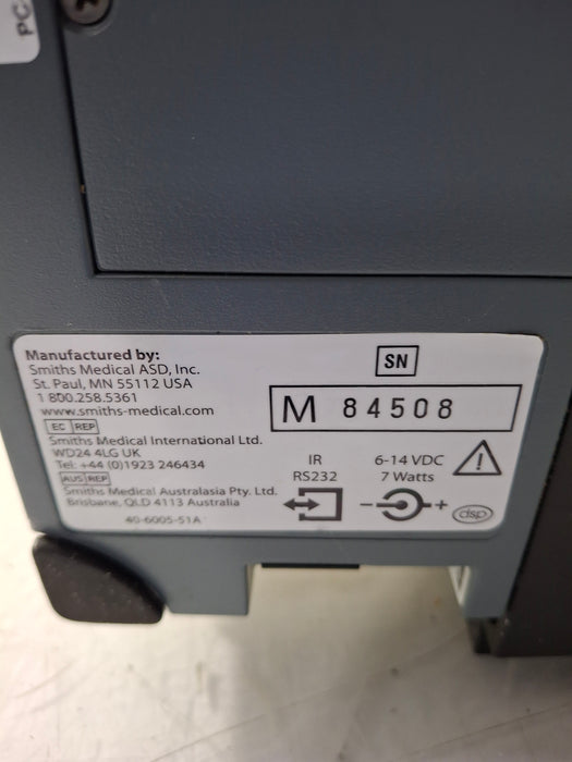 Smiths Medical Medfusion 3500 Version 6 Syringe Infusion Pump