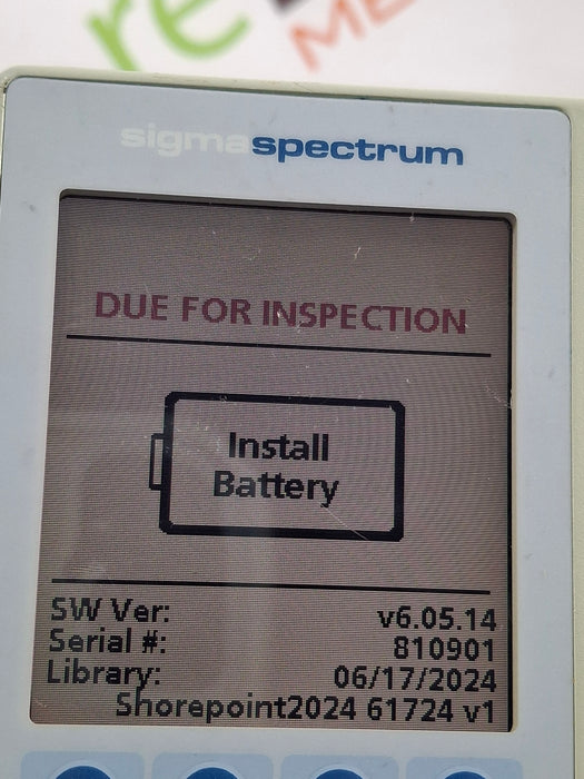 Baxter Sigma Spectrum 6.05.14 without Battery Infusion Pump